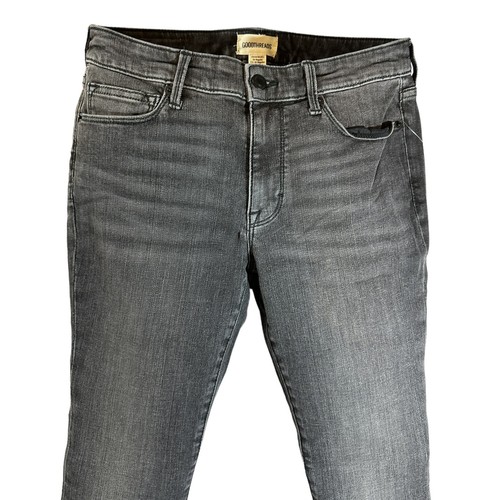 NWT Goodthreads Women's 29R Black Mid-Rise Skinny Jeans with Raw Hem & Stretch - Picture 4 of 7