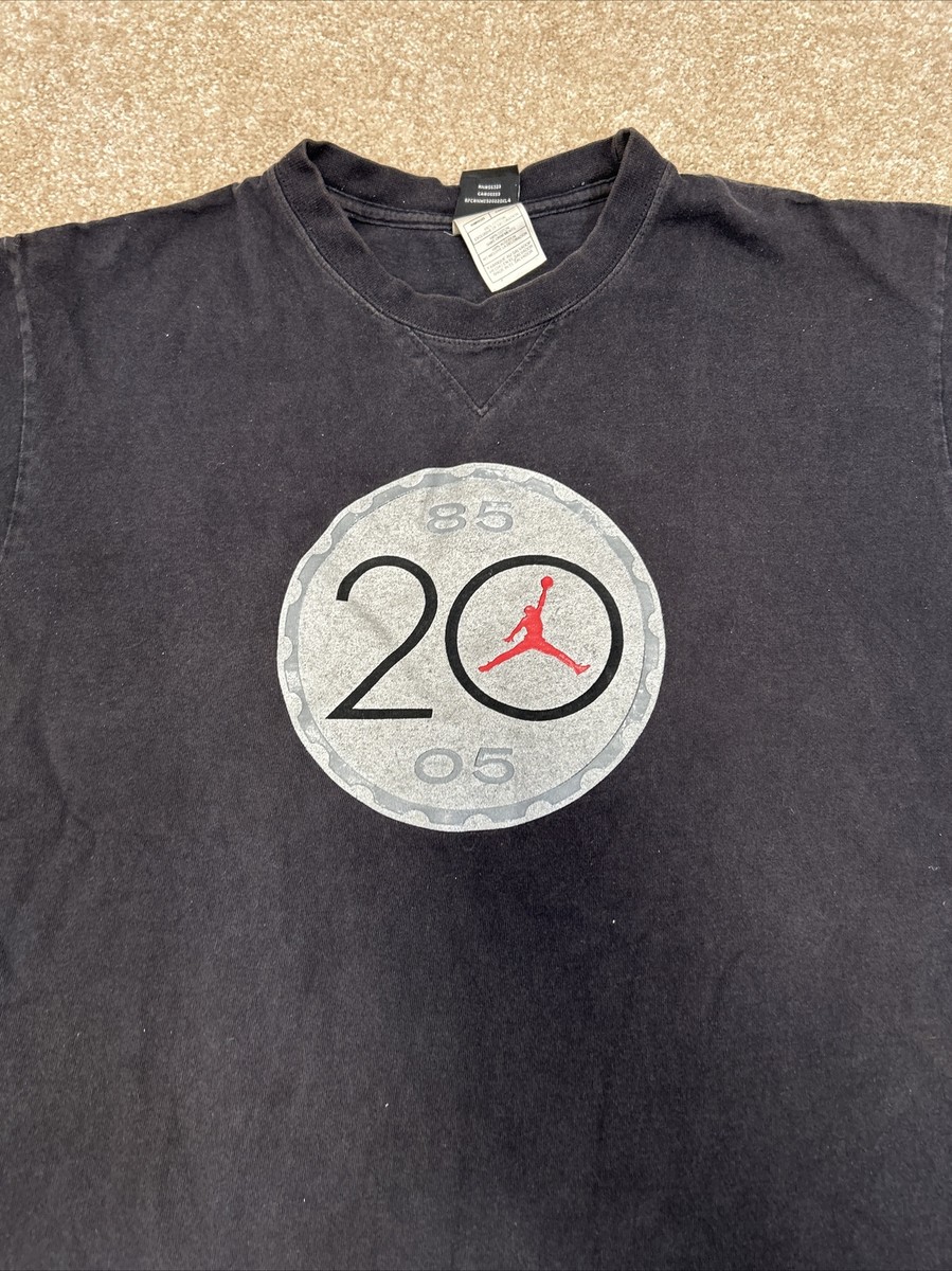 Jordan 20th Anniversary 2005 BLACK T Shirt Michael Jordan Nike