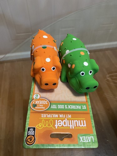 St. Patrick's Day Multipet Pig Latex Mini Squeak Dog Toy - Picture 4 of 4