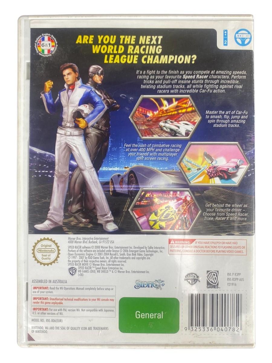 Speed Racer The Videogame Nintendo Wii Game PAL Postage for