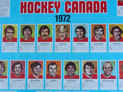 Affiche Vintage 1972 - Série Du Sommet Canada-URSS - Hockey : Orr, Dryden, Esposito, Henderson