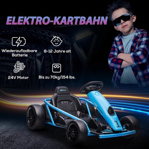 Kinder Elektro GoKart Auto Drift Kart Kinderauto 24V Doppelmotor 13 km EVA Musik - Bild 6 von 11