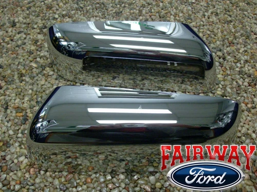 2009 thru 2014 F-150 F150 OEM Genuine Ford Parts Chrome Mirror Cover Kit 2-pc