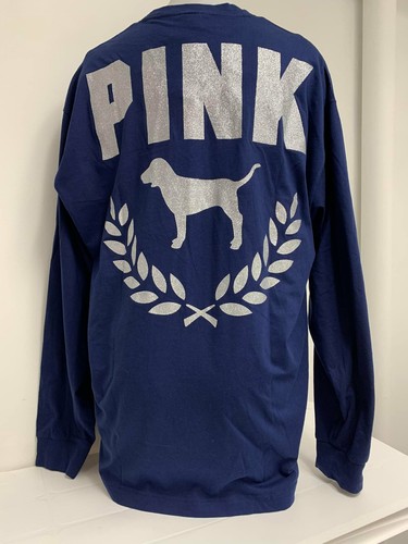 Camiseta Victoria's Secret Rosa Campus Manga Larga Gran Tamaño Cuello Redondo  - Imagen 47 de 80