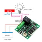 12V Digital W1209 Thermostat Temperature Controller NTC10K 1% 3950 Probe Cable