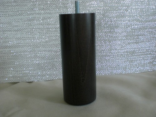 Couchfüße Möbelfüße Holzfüße RUND BUCHE WENGE DUNKELBRAUN M8 ∅=60mm. H-10-15cm. - Bild 6 von 12