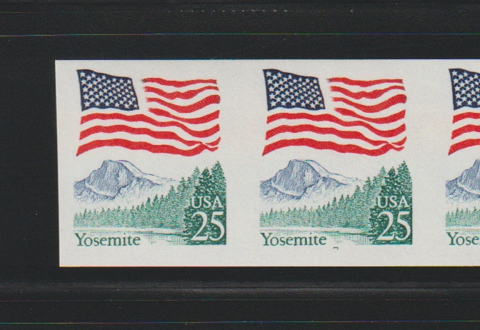 US ERROR Stamps #2280c Flag, Yosemite: IMPERF PNC6, 1/2 #7 var. MNH $575. - Image 2 of 3