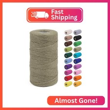 JeogYong 2mm Jute Twine String 328 Feet Natural Thick Garden Hemp Twine for Craf