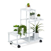 PflanzenstäNder Pflanzenregal Blumentreppe Pflanzentreppe Blumenbank Rollbar