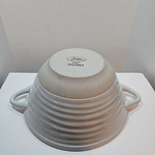 Certified International Karidesign Artisan Stoneware Mixing Bowl Set 3 Ribbed - Picture 14 of 20