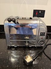 Dualit 3 Slot Combi Toaster 2+1 Stainless Steel 1998 Fully Working+Sandwich Cage