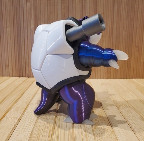 5.5” Blastoise & Pokeball Metallic Pokémon Custom Art Action Figure 3D PRINTED - Picture 3 of 11