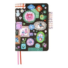 Hobonichi Techo Original A6 Notebook Cover Yumi Kitagishi/White Cat Table