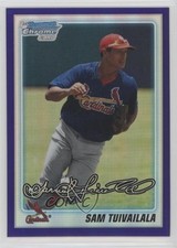 2010 Bowman Draft Chrome Picks Retail Purple Refractor Sam Tuivailala #BDPP1