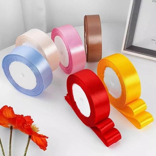 Cinta de satén 1"x25 yardas color sólido para envolver regalos, manualidades, lazos para el cabello, boda - Imagen 161 de 188