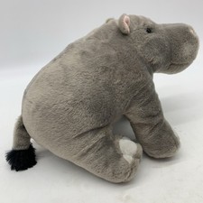 Wild Republic Cuddlekins Hippopotamus Hippo Grey Plush Stuffed Animal Toy 12"
