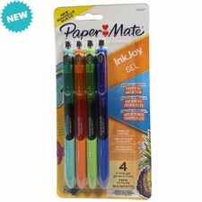 Paper Mate InkJoy Gel Pens Tropical Vacation Colors Medium 0.7mm Point 4 Count
