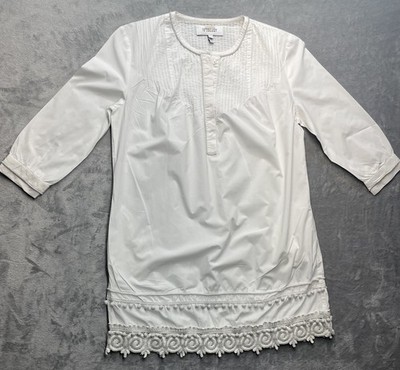 DEREK LAM IO CROSSBY OFF WHITE COTTON DRESS SIZE 8
