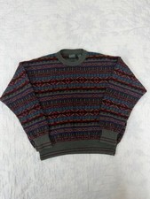 Vintage 90s Florence Tricot Geometric Knit Sw...