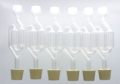 #ad S Shape Bubble Airlock with #6 Stopper Pack of 6 each $16.08