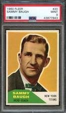 FB - 1960 - FLEER - #20 - SAMMY BAUGH - PSA 9 (MINT)