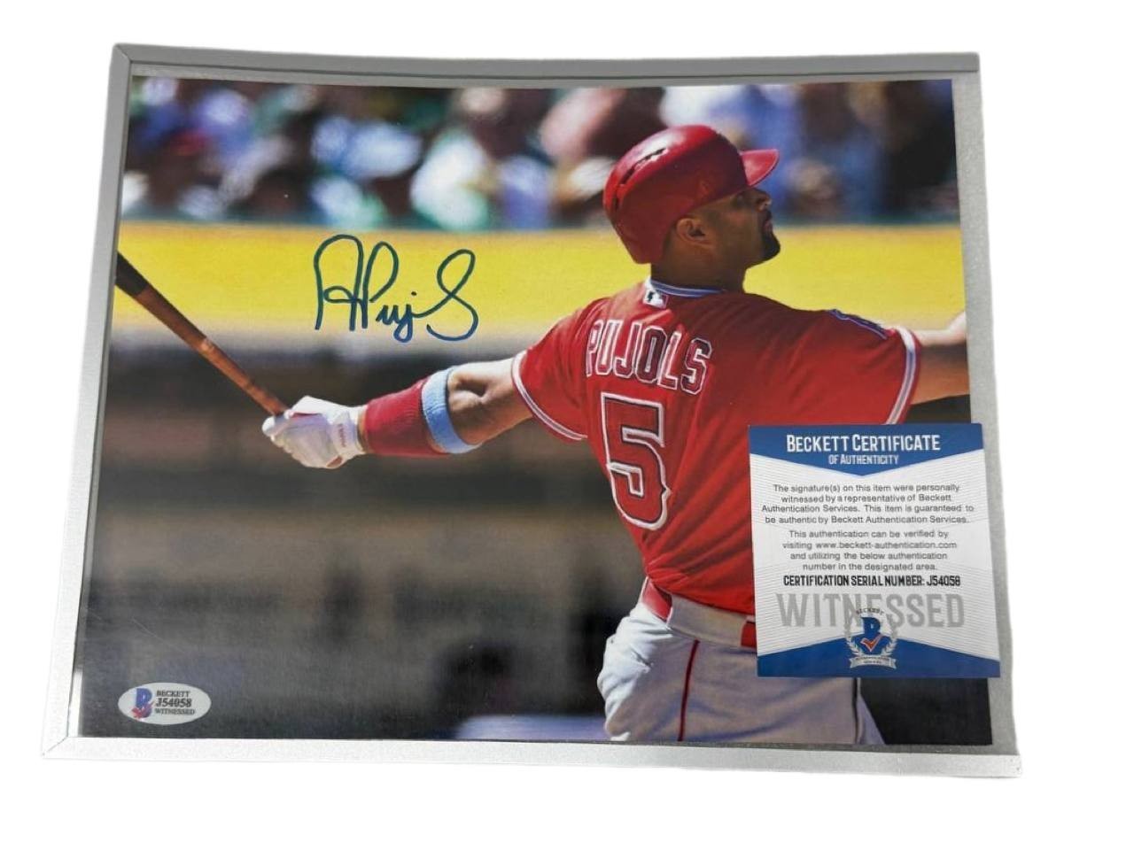 Albert Pujols Autographed Signed Photo 8x10 BAS AUTHENTICATION 