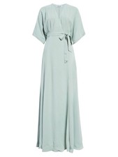 NWT Reformation Maxi Wrap Winslow Dress in Celadon SZ XL