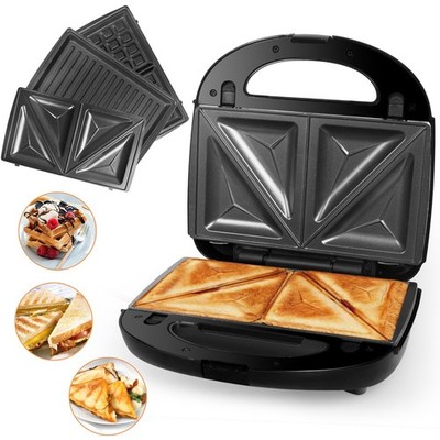 Gotoll 3-in-1 Sandwichmaker SandwichToaster  Panini Grill Waffeleisen  750W