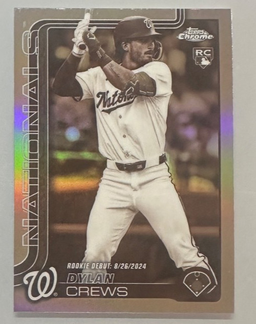 2025 Topps Chrome Update Dylan Crews RC Debut Sepia Refractor #USC190 Nationals