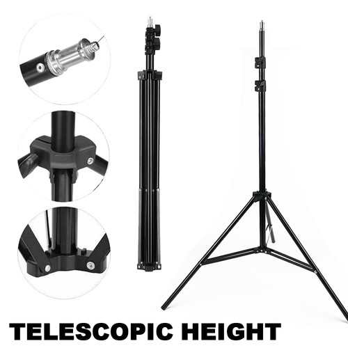 Stativ 200cm Fotostudio Stativ Schwarz Metall für Softboxen Reflektoren Blitz DE - Bild 11 von 24