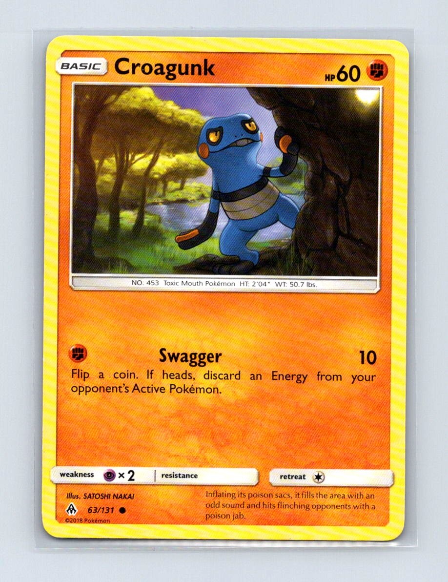 Croagunk 63/131 Common Forbidden Light Pokemon Lightly Played