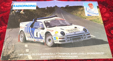Ford RS200 Shell Oils RAC Open Rally Champion, Mark Lovell Poster A3 Size