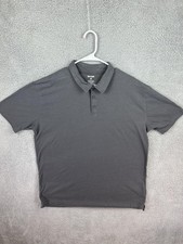 True Classic Polo Shirt Mens XL Gray Short Sleeve Casual Soft Cotton Blend Top