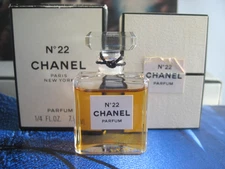 🎁1970s Vintage New Seal 1 /4 0.25 oz **PARFUM Chanel No 22 pure perfume Extrait