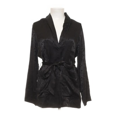 H&M, Blazer, Größe: 36, Schwarz, Viskose/Polyester, Gepunktet, Satin, Damen #EAe