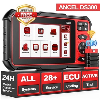 ANCEL DS300 BT OBD2-Diagnosegerät bidirektional Schlüssel- & ECU-Codierung Neu