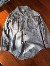 VTG JCPenney Big Mac embroidered chambray shi...