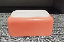 PYREX Vintage Pink Glass Rectangle Baking Dish 502 Dull Dwd No Lid
