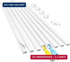 Yecaye Cord Hider, 113in One-Cord Cable Concealer, Cord Covers for Wires on Wall
