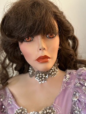   36'' Rustie Porcelain Doll Lavender & Lace Limited Edition w/ Stand