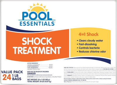   Shock Treatment, Clears Cloudy Water, Fast-Dissolving, 24-Pack, Granular