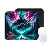 Jason Vorhees Horror Slasher Inspired Mouse Pad  Creepy Mask Desk Mat