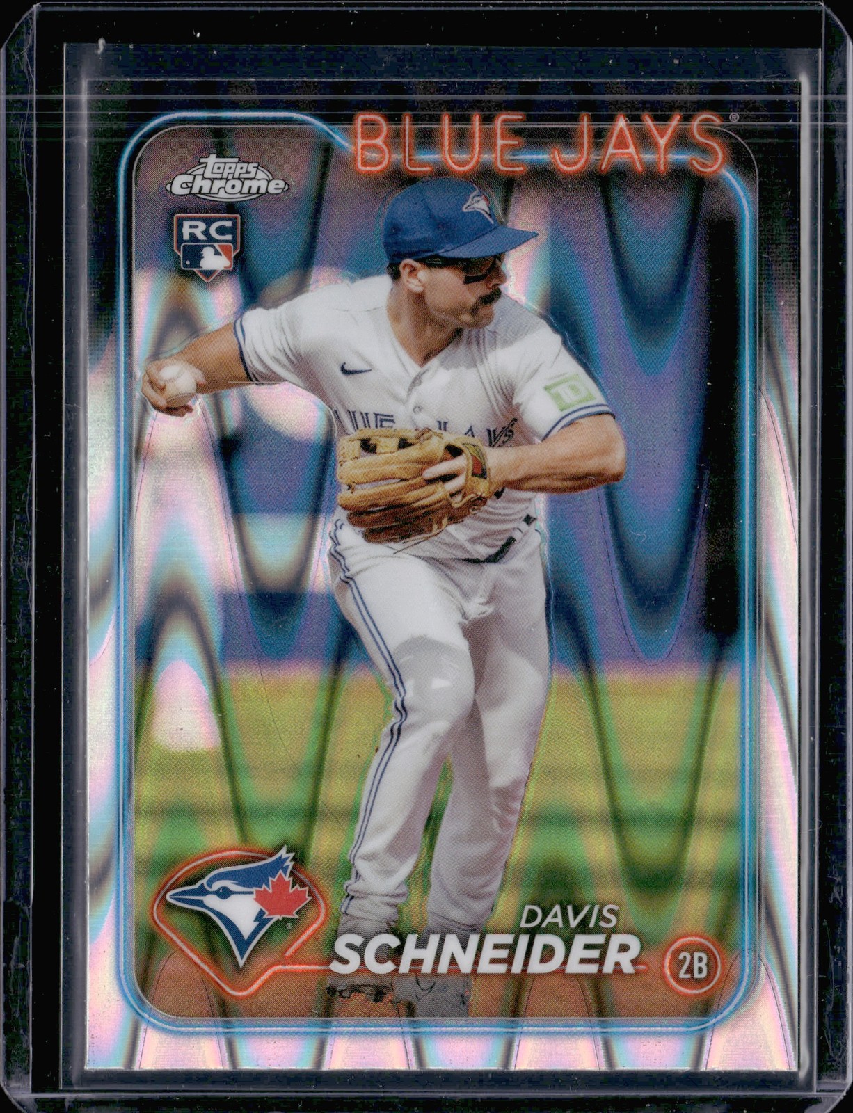 2024 Topps Chrome #290 Davis Schneider Raywave Refractors RC