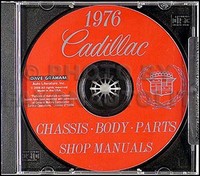 1976 Cadillac Seville Teilebuch CD Illustriertes Master Teilekatalog Handbuch