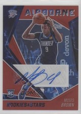 2020-21 Panini Chronicles Airborne Signatures Red Prizm Moses Brown Auto 3g6