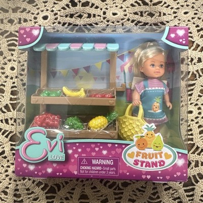 EVI LOVE Evi's  Fruit Stand 4 3/4'' Doll Playset  NiB