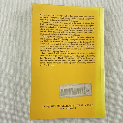 The Lyre in the Pawn Shop by Fay Zwicky Paperback Book - Picture 2 of 15