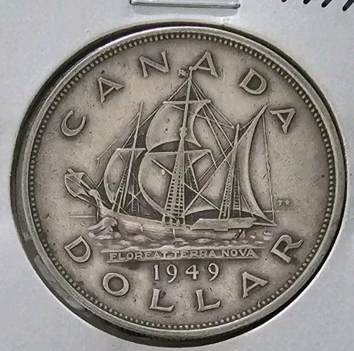1949 Canada $1 Silver Dollar Coin