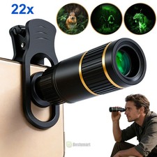 Universal 22X Zoom Lens Optical Clip Telephoto Telescope Cell Phone Camera Lens