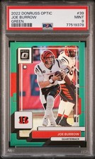 2022 Panini Donruss Optic - Joe Burrow #39 Green Prizm 1/5 PSA 9